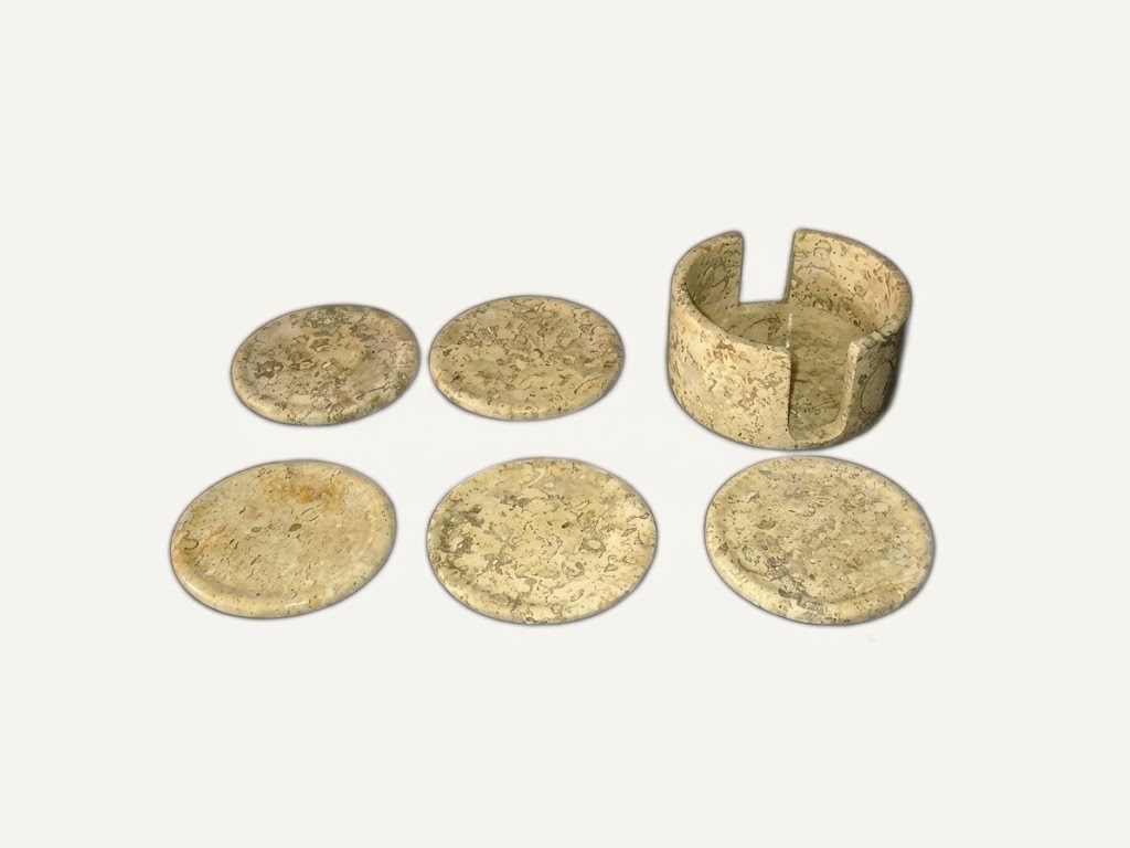 Coaster of Marble - handcrafted natural marble from Pakistan - Pak Expo
