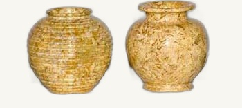 Fossil Stone Pot - handcrafted natural stone from Pakistan - Pak Expo