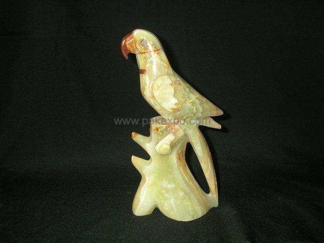 Green Parrot Onyx - handcrafted natural onyx from Pakistan - Pak Expo