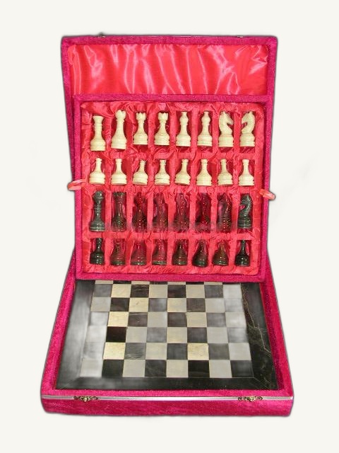 Marble Stone Chess 8 - handcrafted natural marble from Pakistan - Pak Expo