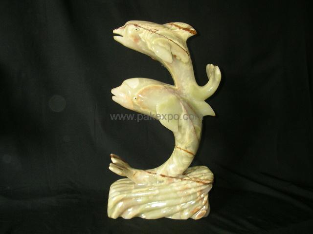 Onyx Double Fish | Pakistani Onyx & Marble Handicraft | Pak Expo