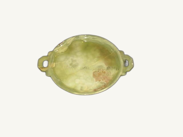 Green Onyx Tray 8 Inch - handcrafted natural green onyx from Pakistan - Pak Expo