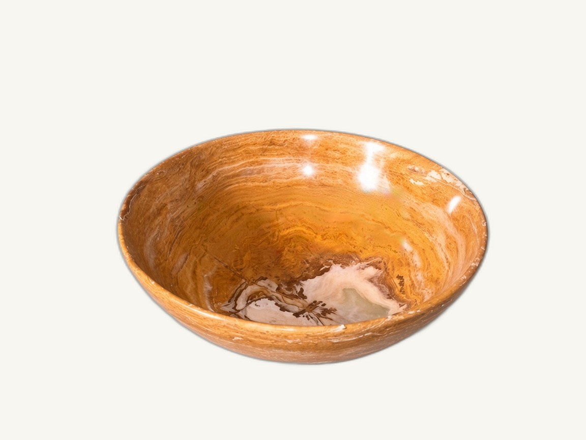 Onyx Multi Maximum 8 Inch Bowl item 0094 – Pakistani onyx marble by Pak Expo