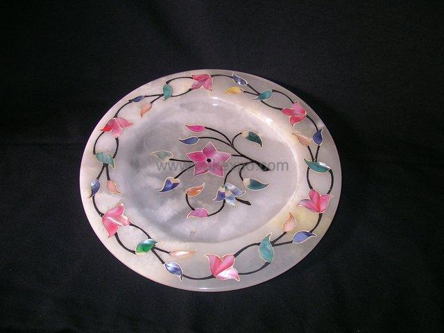 Carved Pakistani onyx plate