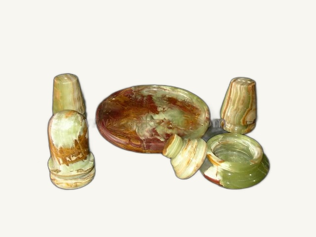 Salt Set Handicraft item 0336 – Pakistani onyx marble by Pak Expo