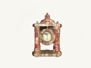 Pillar Patchwork Clock - handcrafted natural stone from Pakistan - Pak Expo