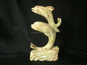 Onyx Double Fish - handcrafted natural onyx from Pakistan - Pak Expo