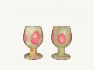 Patchwork Wineglass - handcrafted natural stone from Pakistan - Pak Expo