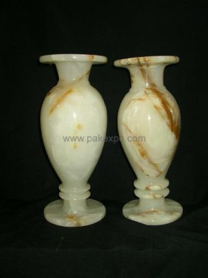 Onyx Vase 3x8 Inch No. 0016 - handcrafted natural onyx from Pakistan - Pak Expo